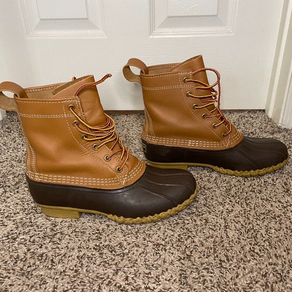 L.L. Bean Women's Bean Boots 8 Inch Size 8 in Tan/Brown - Picture 1 of 5